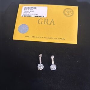 Moissanite Silver Earrings